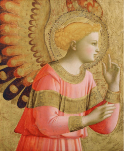 Annunciatory Angel, Fra Angelico, c. 1450-1455. Detroit Institute of Arts.
